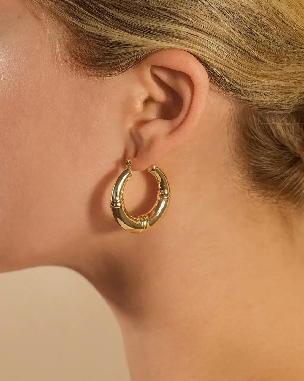 Nina Notch Tube Hoop Earrings