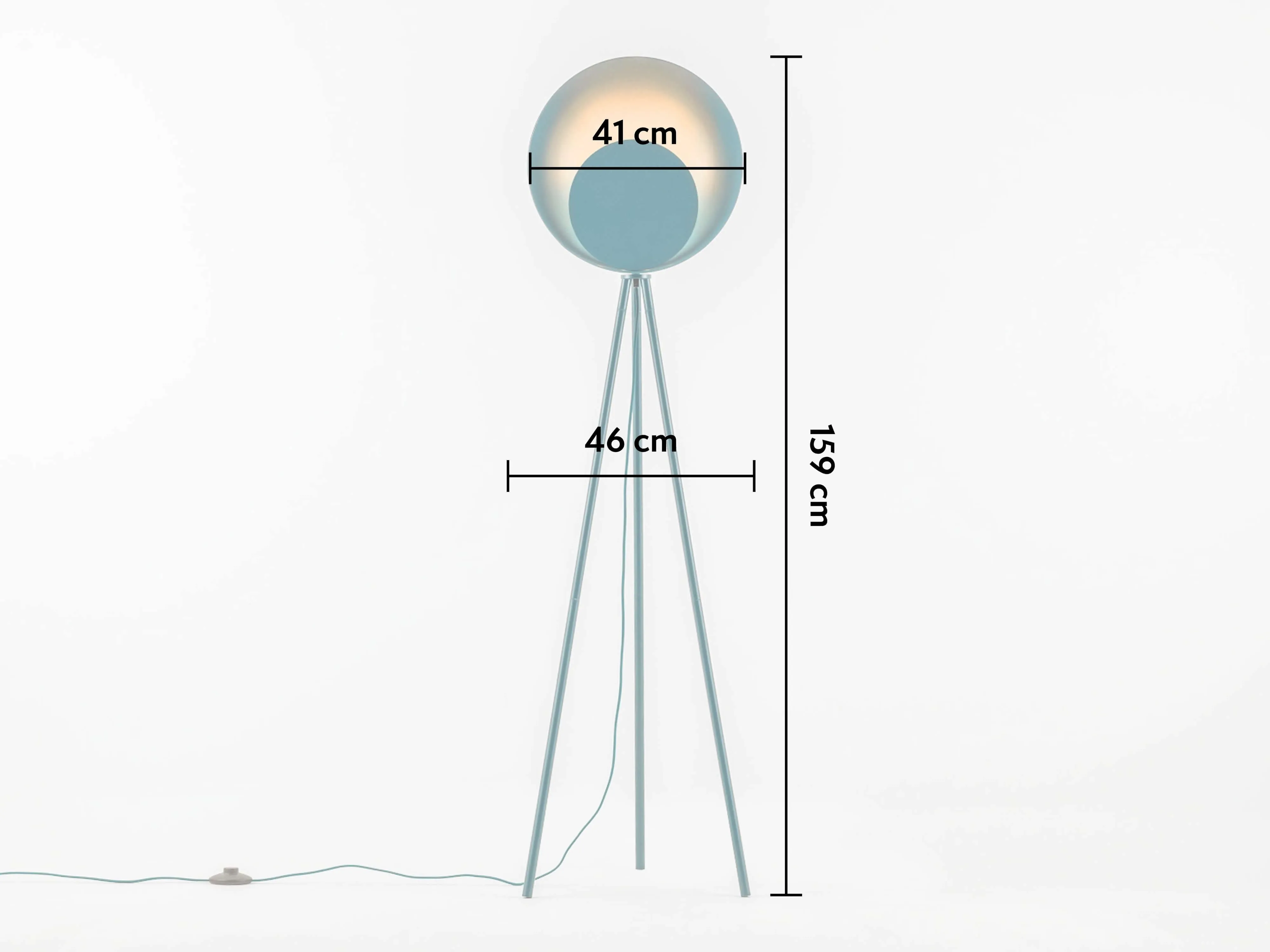 Pine green diffuser floor lamp