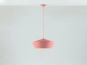 Pink wide metal diner pendant