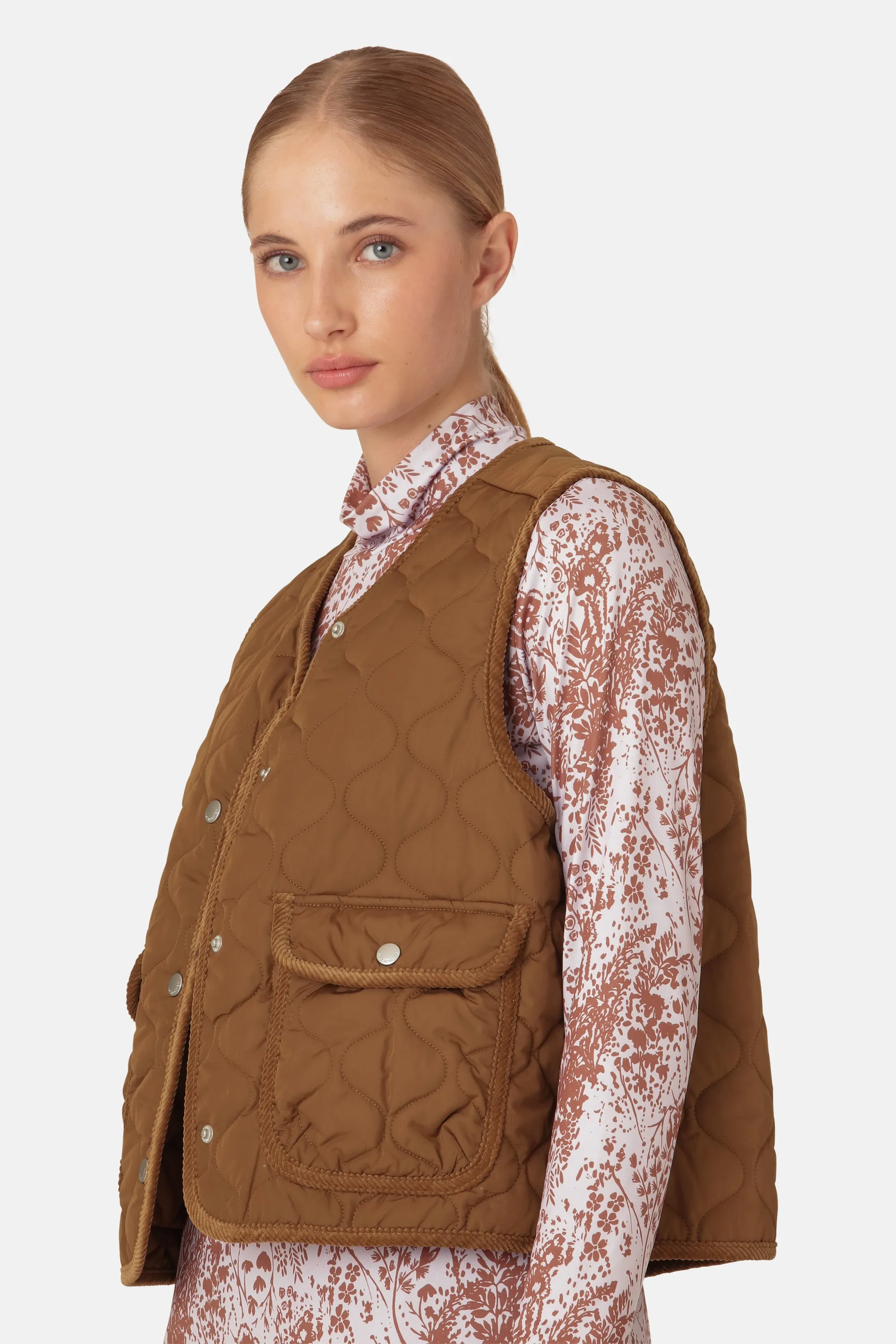 Quilt Vest - Walnut