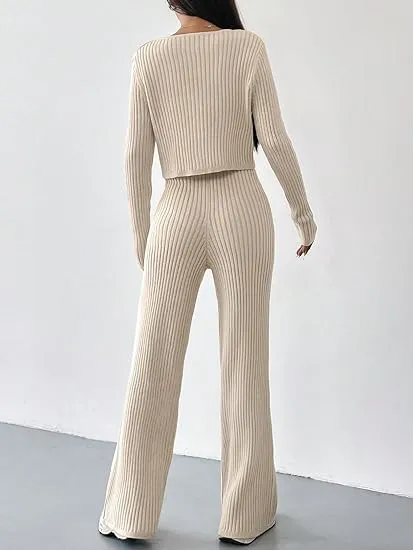 RIBBED KNIT COORD SET