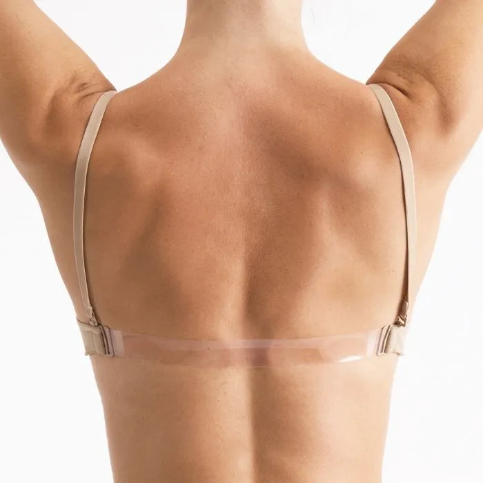 Silky Dance: Clear back bra with padding