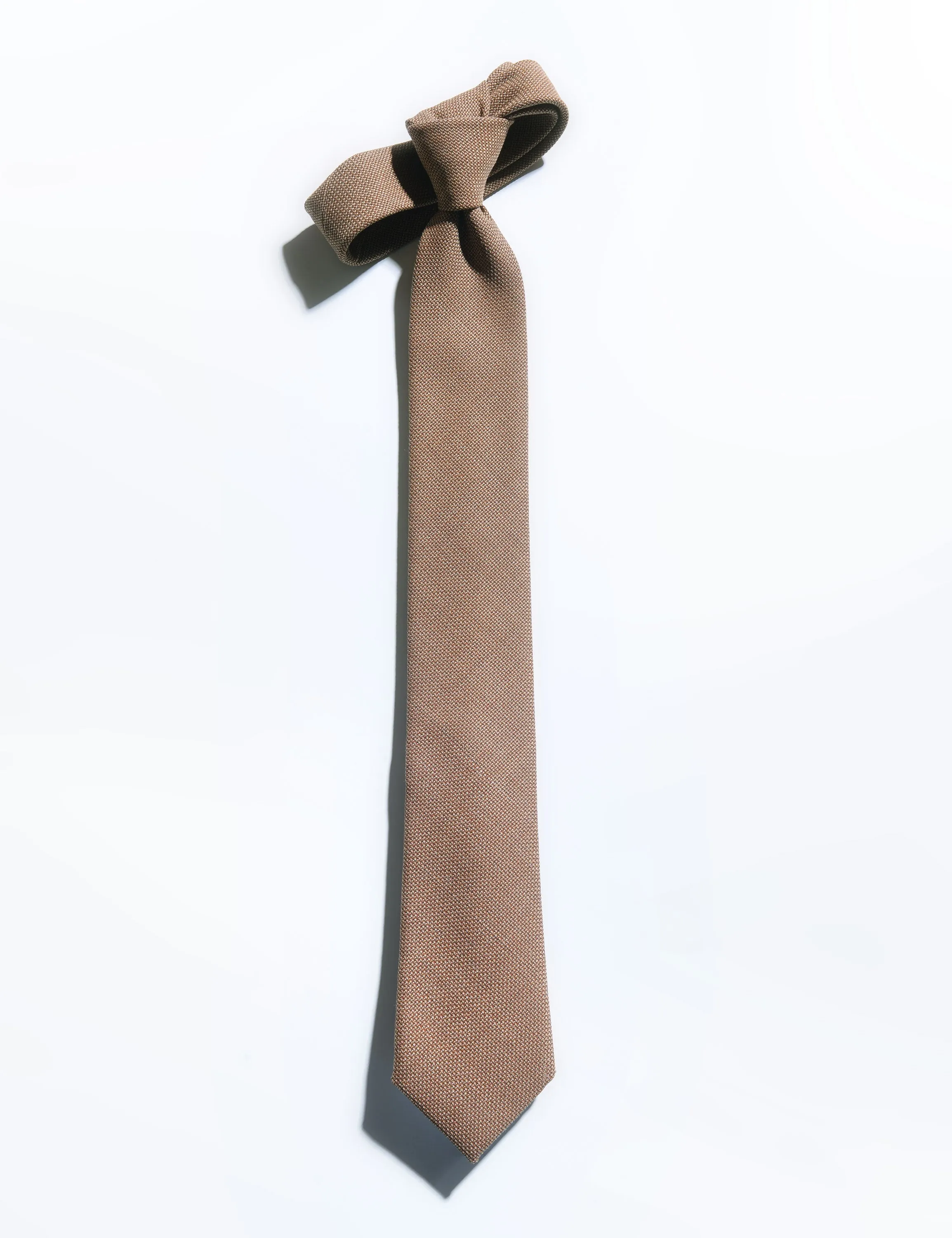 Super 140s Wool Hopsack Tie - Brass