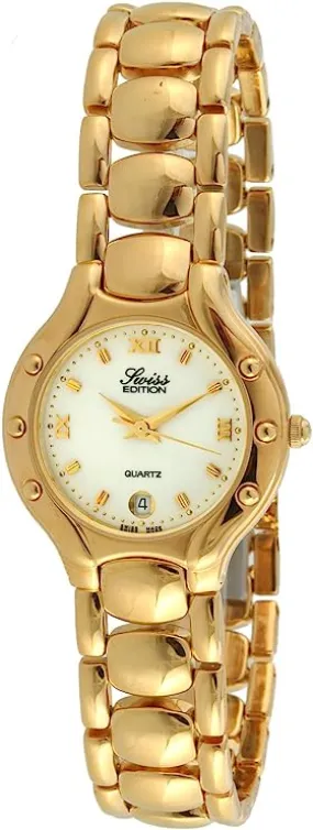 Swiss Edition Women's Watch with 23K Gold Plated Dress Bracelet