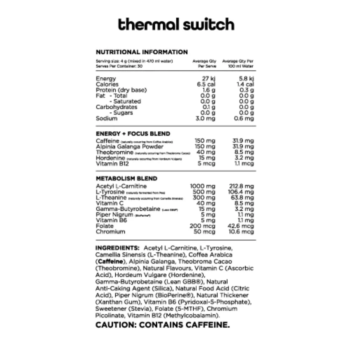 Switch Nutrition Thermal Switch 40 Serves