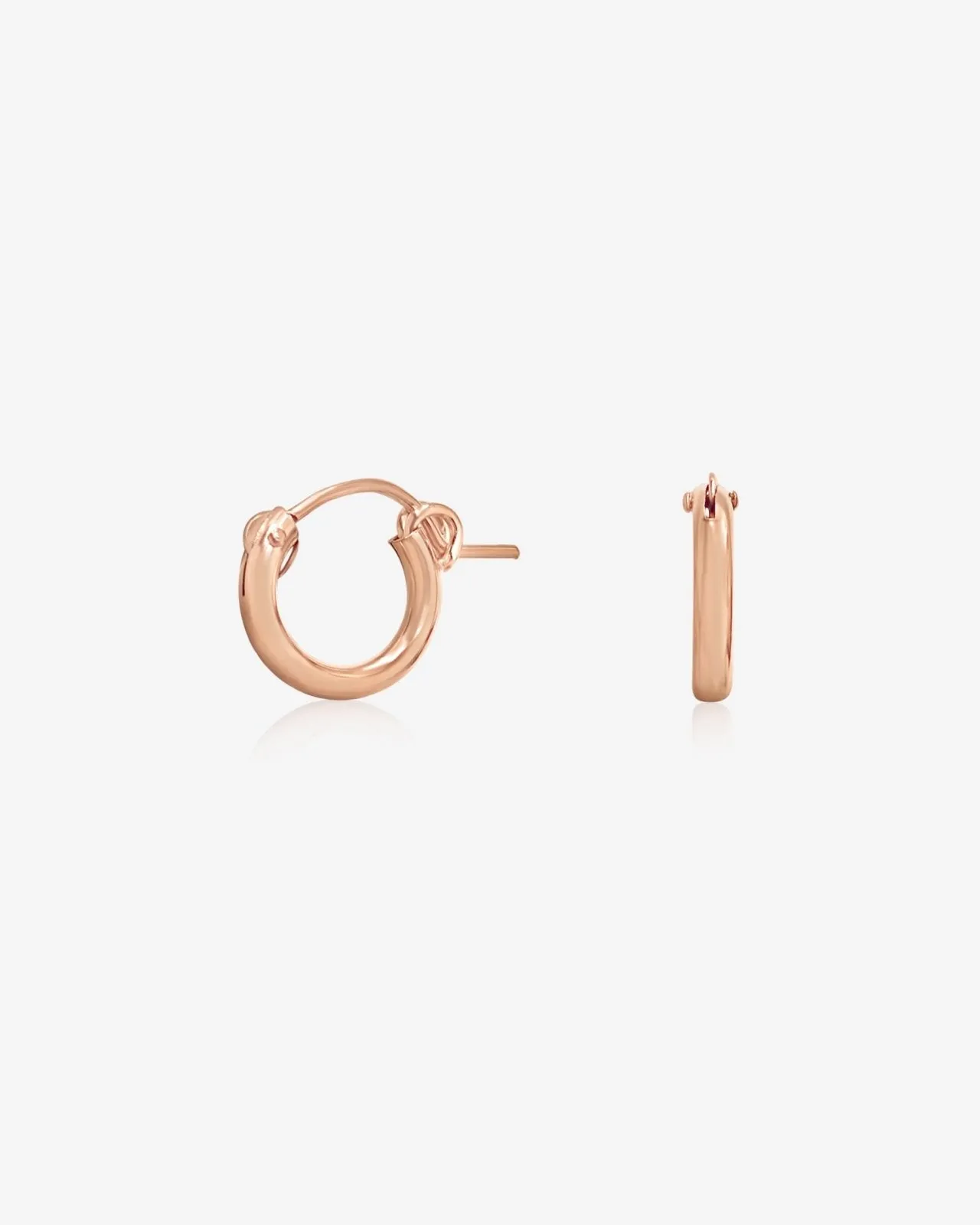 Thick Hoop Earrings  - 14k Rose Gold Fill