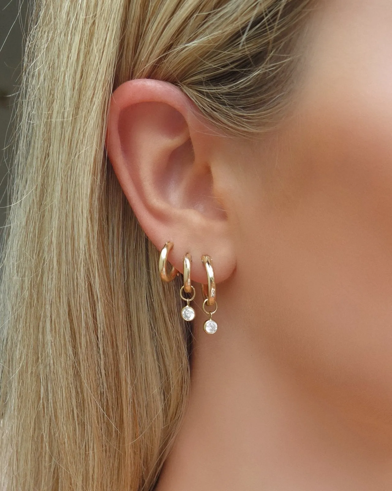 Thick Hoop Earrings  - 14k Rose Gold Fill