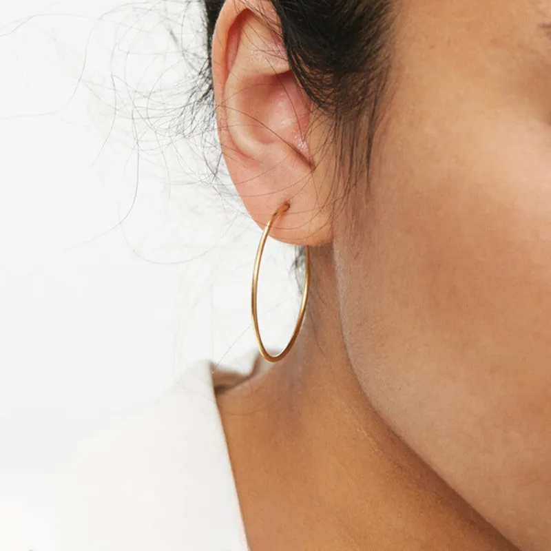 Thin Hoop Earring