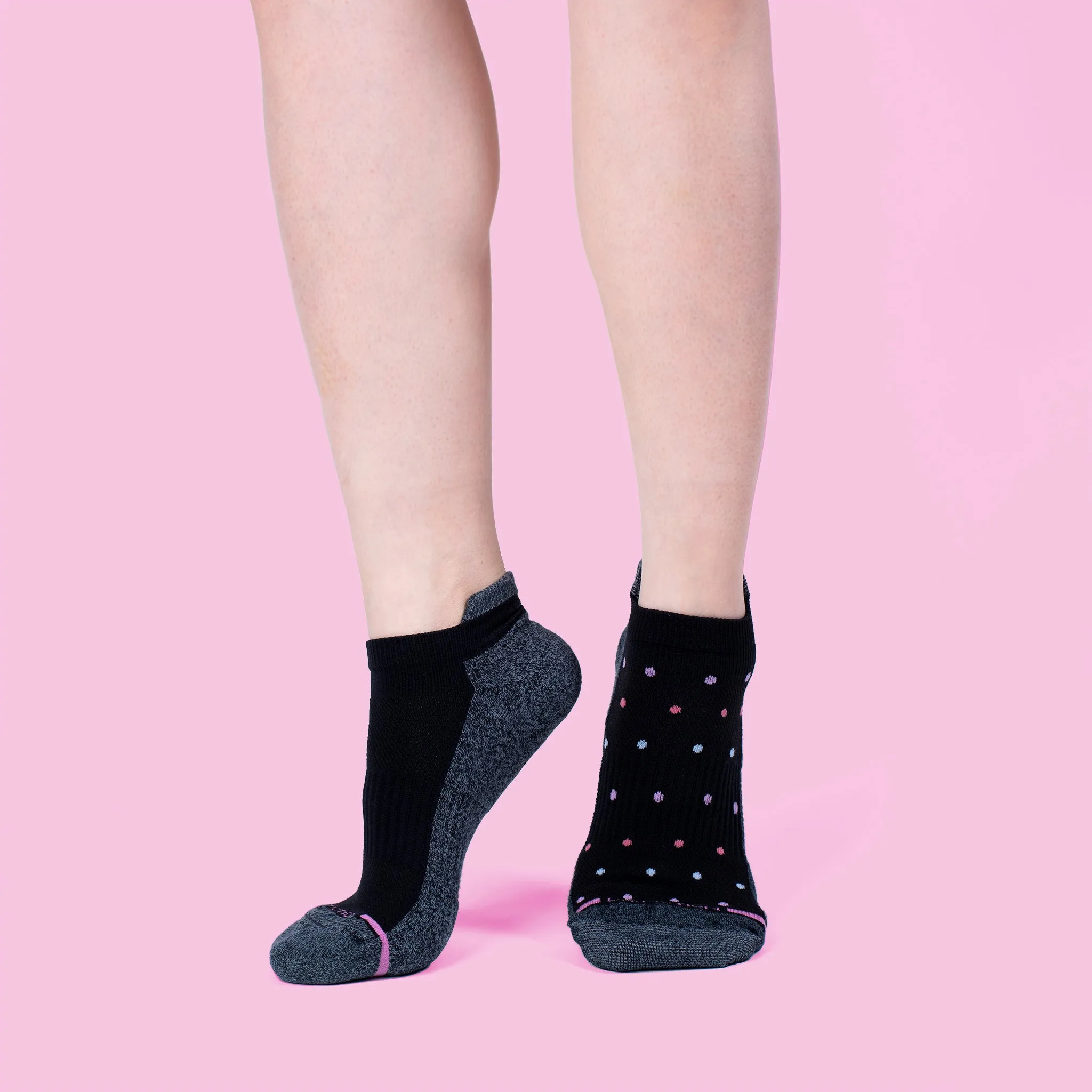 Tri Color Dots | Ankle Compression Socks For Women