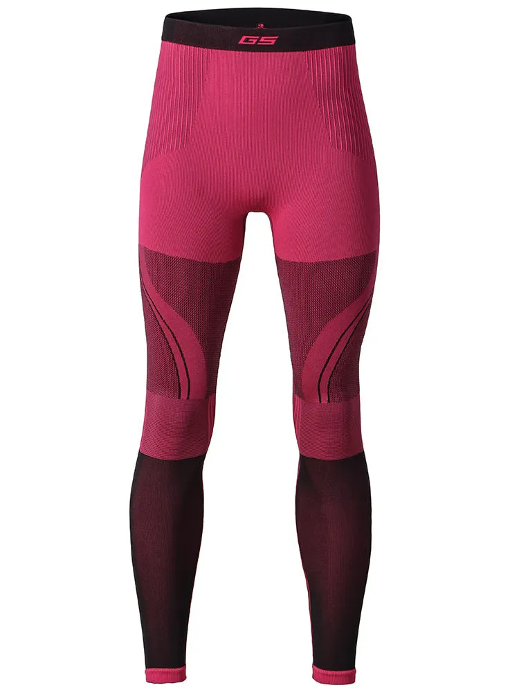 Women's Winter Red Ski Thermal Underwear Set Wicking Quick-Drying